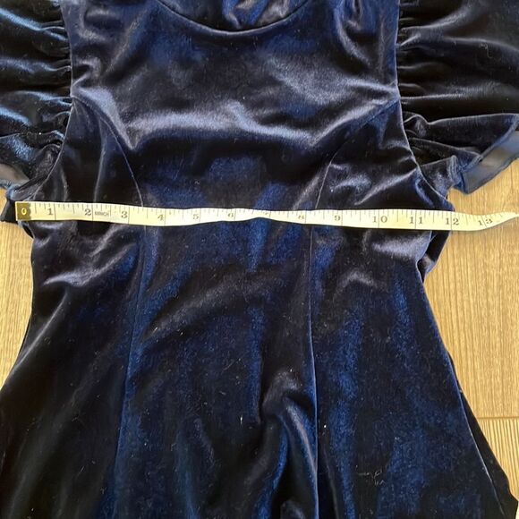 Zunie Navy Blue Velvet Dress - Picture 6 of 6